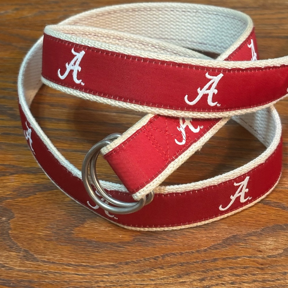 University Of Alabama Belt With Adjustable D Ring Clasp. Size XL